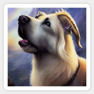 Howling Kangal Shepherd Dog Sticker